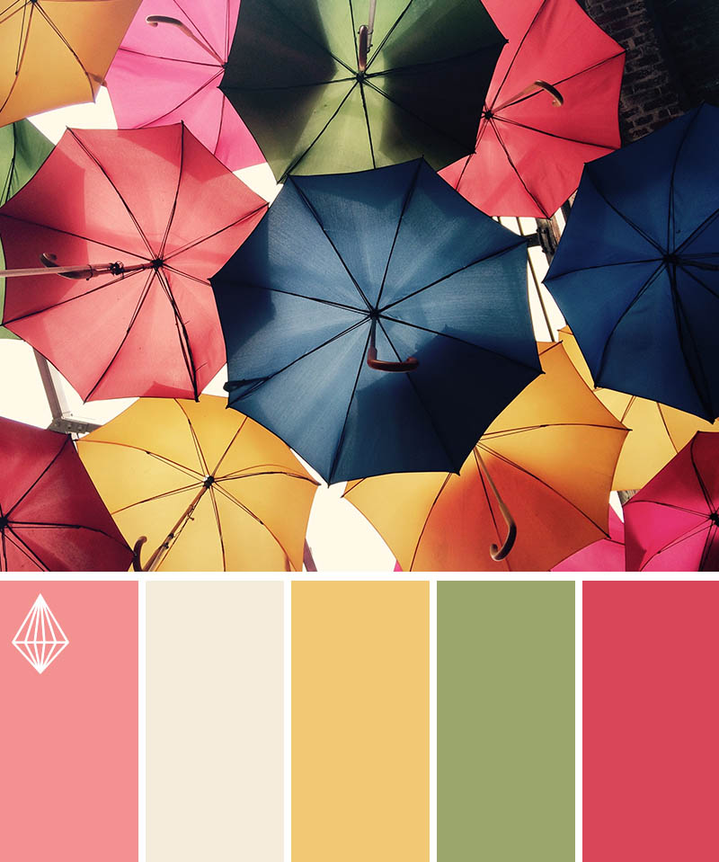 umbrella inspired spring color scheme
